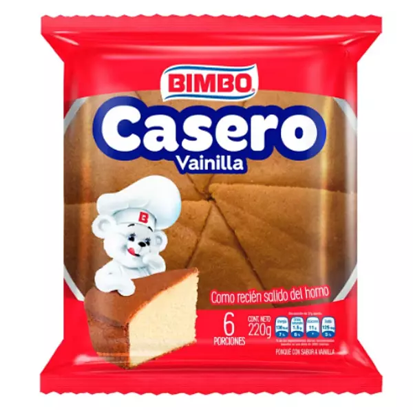 Ponqué Bimbo Casero Vainilla 220gr